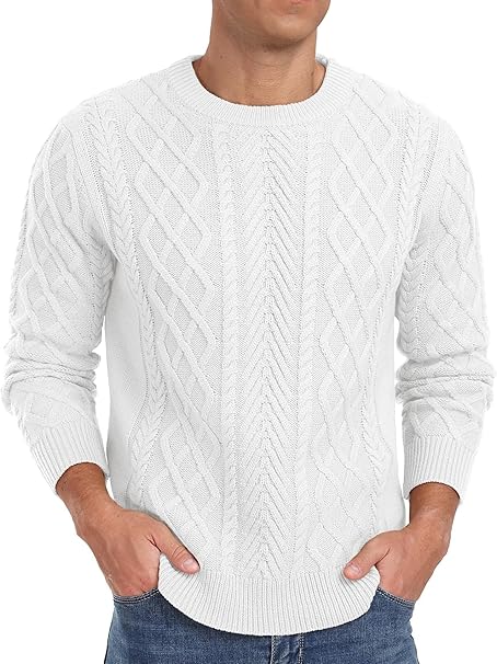 Men Casual Long Sleeve Sweaters Soft Knitted Pullover