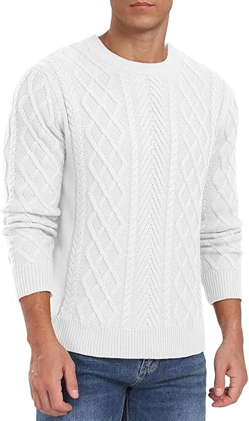 Men Casual Long Sleeve Sweaters Soft Knitted Pullover