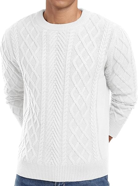Men Casual Long Sleeve Sweaters Soft Knitted Pullover