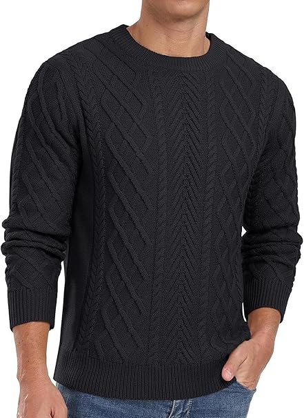 Men Casual Long Sleeve Sweaters Soft Knitted Pullover