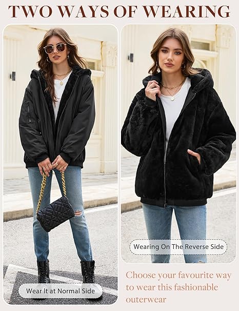 Womens Winter Jackets Thermal Zip Up Coat